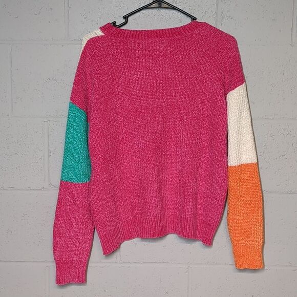 Bunulu Women's Colorblock Soft Chenille Slouchy Sweater Size Medium NWT - Picture 5 of 6